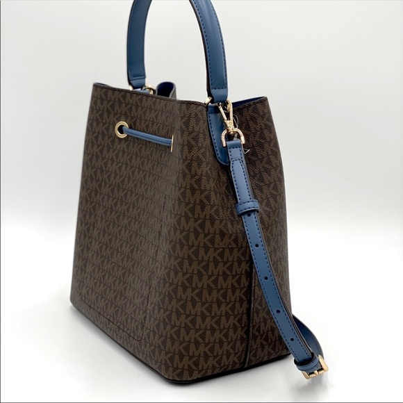 MICHAEL KORS SURI LARGE BUCKET MESSENGER DK CHAMBR - Picture 5 of 16